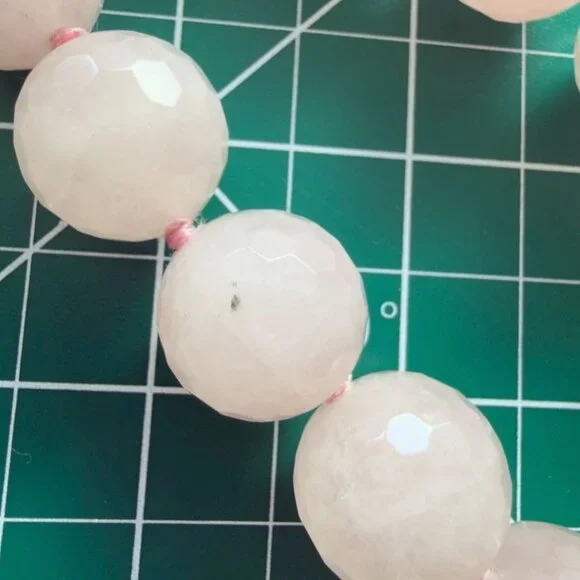 Heidi Daus Beaded Necklace Rose Quartz Swarovski Crystals Multicolored As IS 18" - Picture 9 of 12